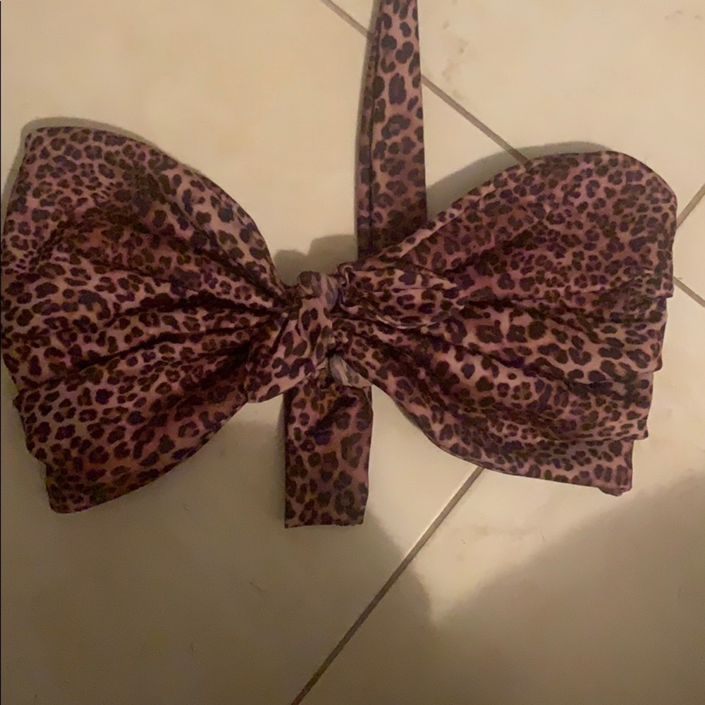 Montce cheetah cabana strapless top